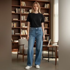 Hollister High-Rise Baggy Blue Women's Jeans